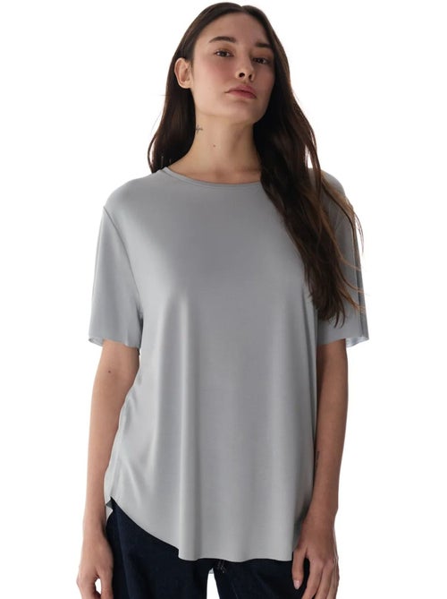 Camiseta oversize de modal con cuello redondo penti - Kiabi