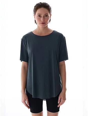 Camiseta oversize de modal con cuello redondo penti