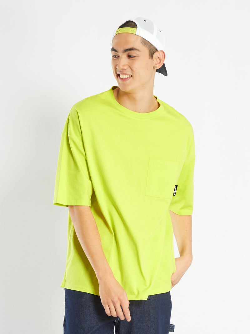 Camiseta oversize de punto AMARILLO - Kiabi