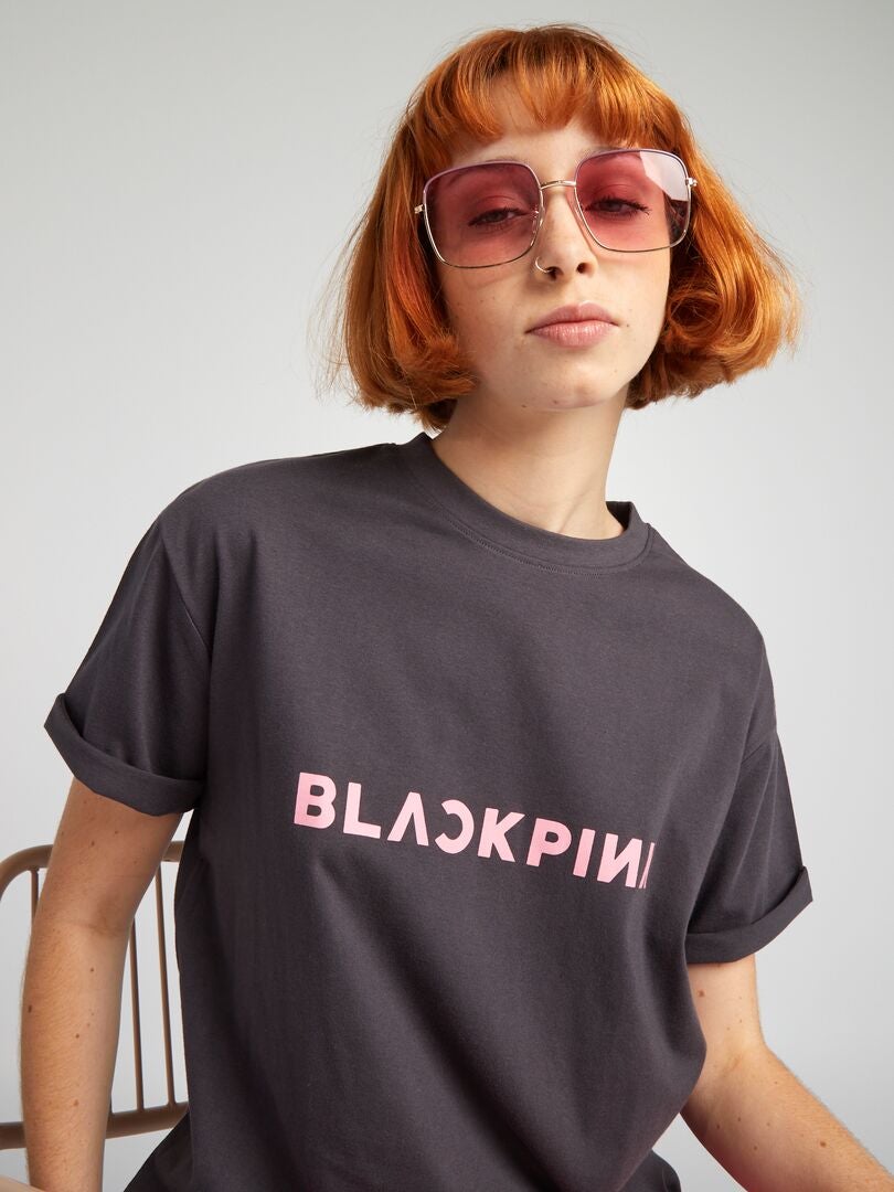 Camiseta oversize de punto 'Black Pink' NEGRO - Kiabi