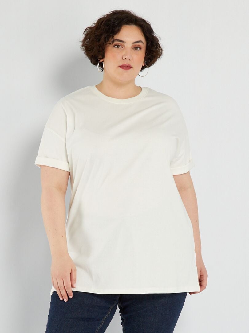 Camiseta oversize de punto BLANCO - Kiabi