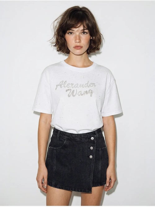 Camiseta oversize de punto jersey de algodón estampado lucci - Kiabi Camiseta oversize de punto jersey de algodón estampado lucci - Kiabi
