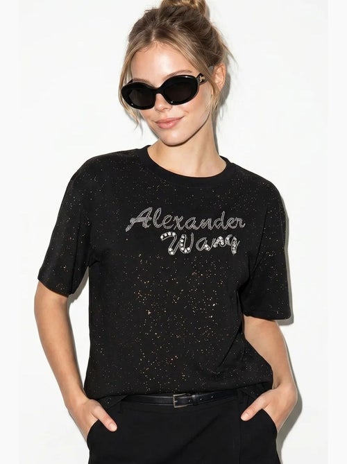 Camiseta oversize de punto jersey de algodón estampado lucci - Kiabi