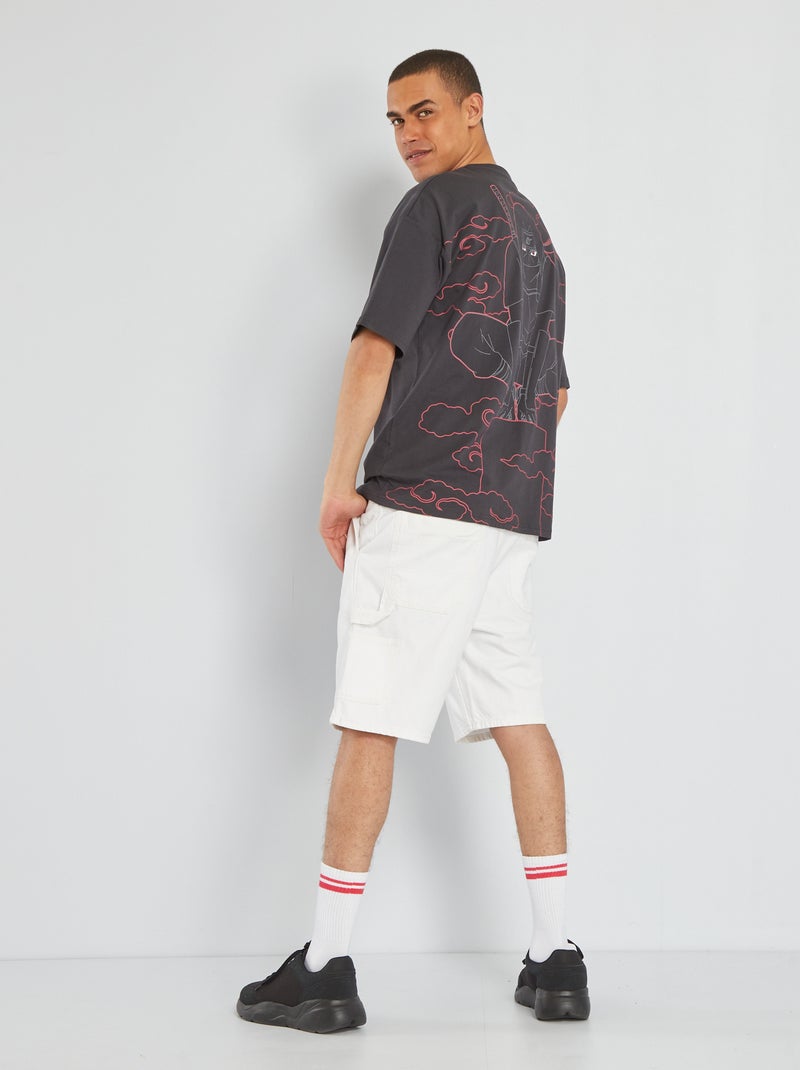 Camiseta oversize de punto 'Naruto' Negro - Kiabi