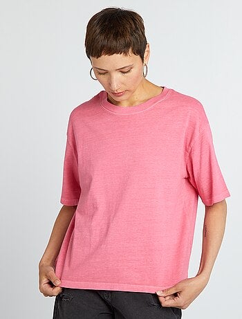 Camiseta oversize descolorida