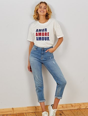 Camiseta oversize 'eco-concepción' - Kiabi