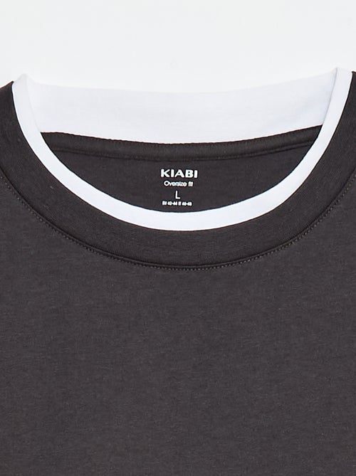 Camiseta oversize efecto 2 en 1 +1m90 - Kiabi