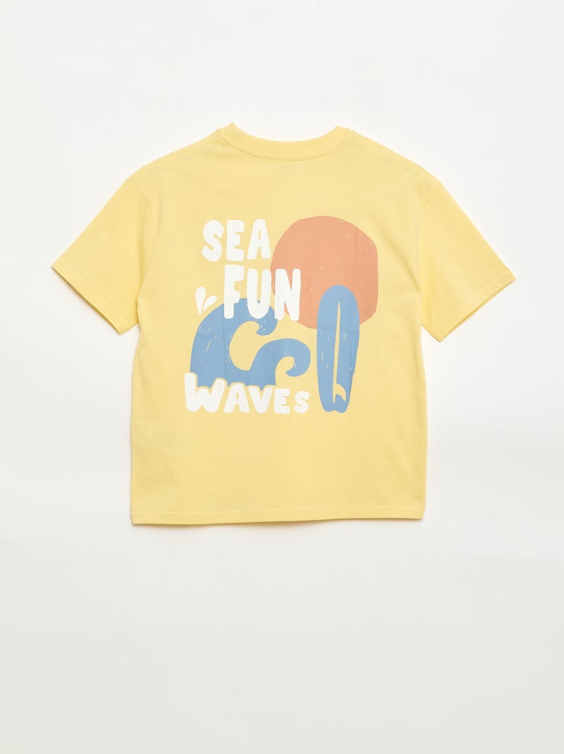Camiseta oversize estampada Amarillo - Kiabi