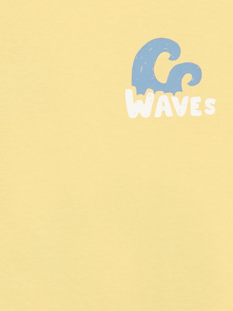 Camiseta oversize estampada Amarillo - Kiabi