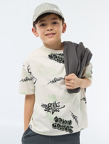 Camiseta oversize estampada