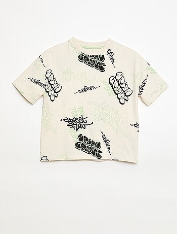 Camiseta oversize estampada