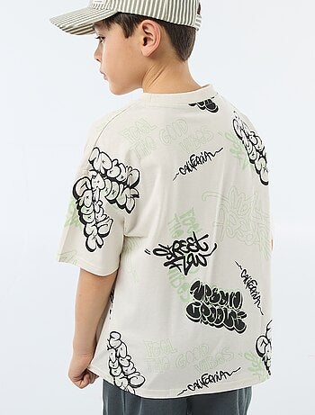 Camiseta oversize estampada