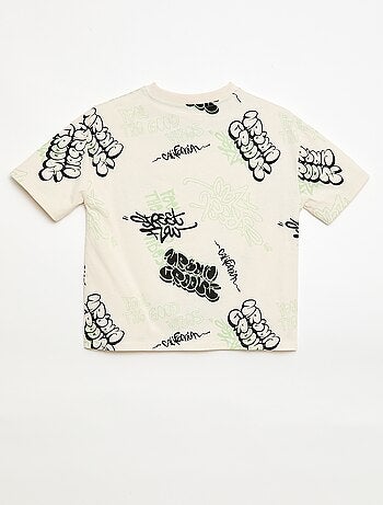 Camiseta oversize estampada