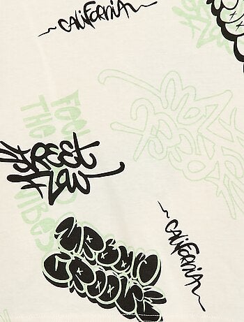 Camiseta oversize estampada