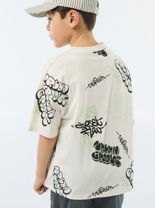 Camiseta oversize estampada - Kiabi