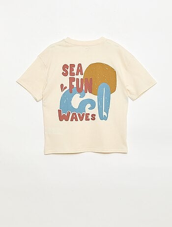 Camiseta oversize estampada