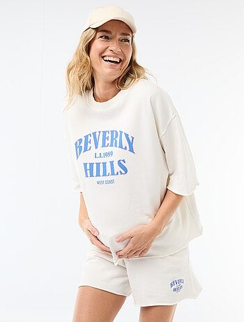 Camiseta oversize estampada de manga corta