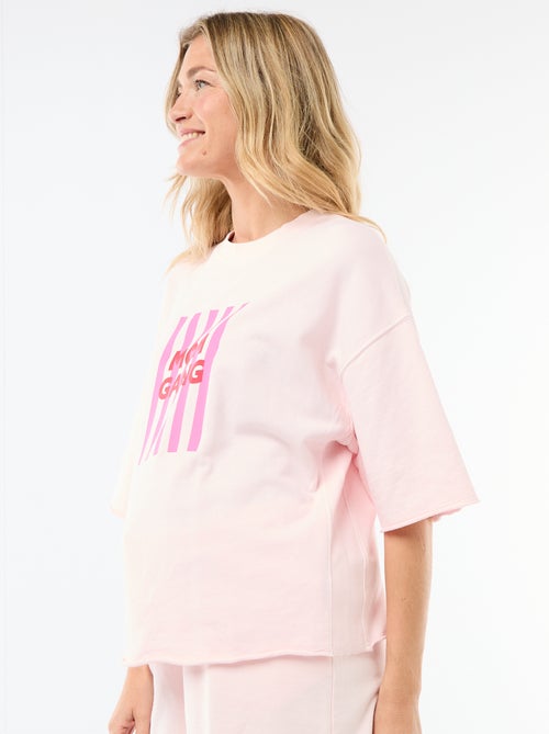 Camiseta oversize estampada de manga corta - Kiabi