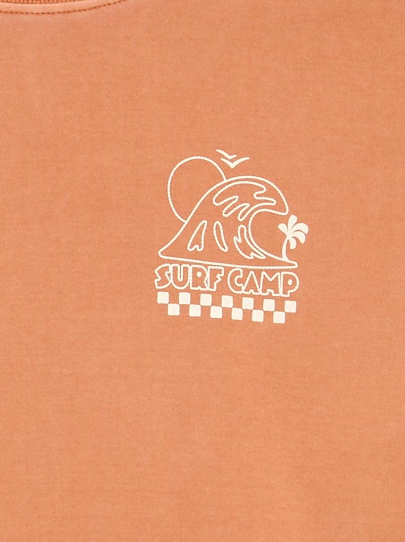 Camiseta oversize estampada Naranja - Kiabi