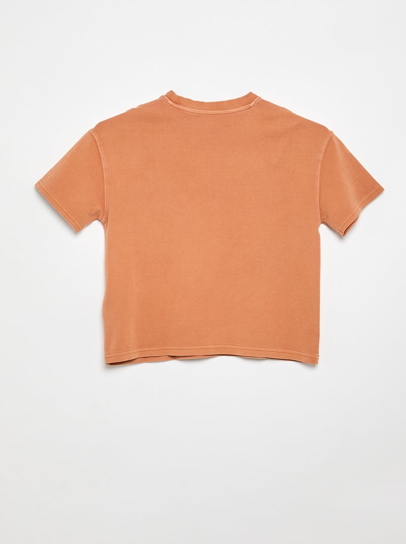 Camiseta oversize estampada Naranja - Kiabi