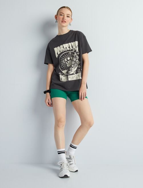 Camiseta oversize estampada - Kiabi