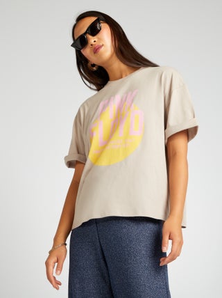 Camiseta oversize estampada 'Pink Floyd'