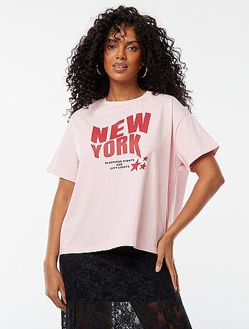 Camiseta oversize estampada