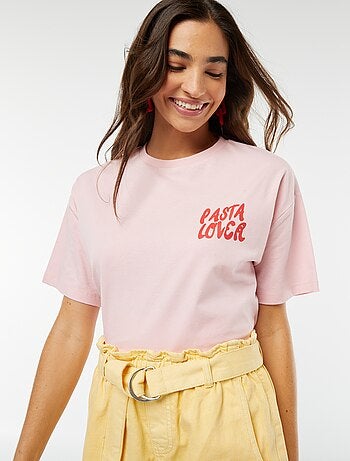 Camiseta oversize estampada