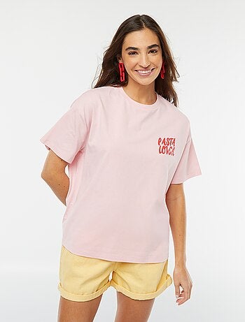 Camiseta oversize estampada