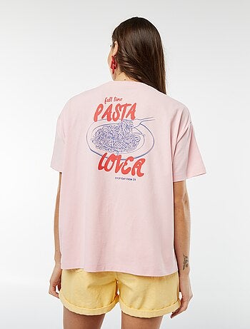 Camiseta oversize estampada