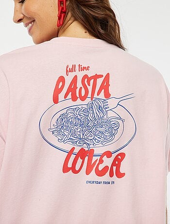 Camiseta oversize estampada
