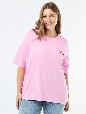 Camiseta oversize estampada