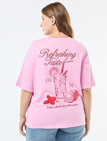Camiseta oversize estampada