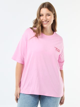 Camiseta oversize estampada