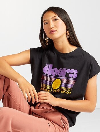 Camiseta oversize estampada 'The Doors'