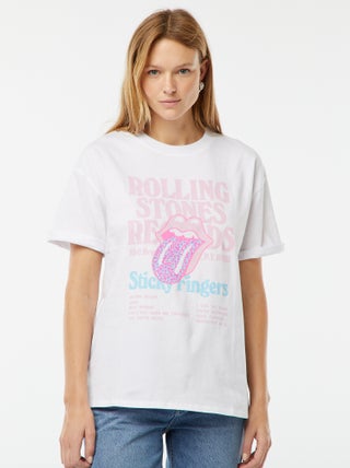 Camiseta oversize estampada 'The Rolling Stones'