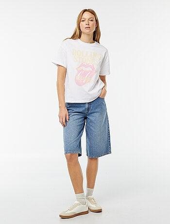 Camiseta oversize estampada 'The Rolling Stones'