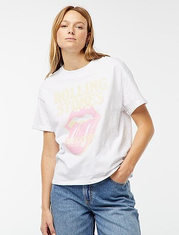 Camiseta oversize estampada 'The Rolling Stones'