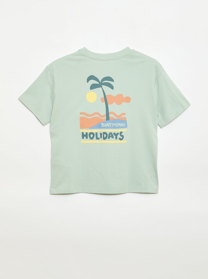 Camiseta oversize estampada Verde - Kiabi