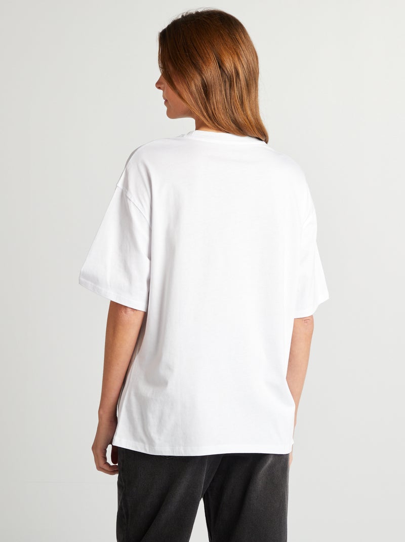 Camiseta oversize 'La Voz' BLANCO - Kiabi