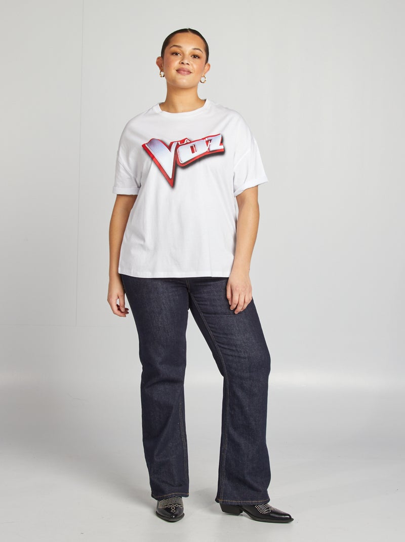 Camiseta oversize 'La Voz' BLANCO - Kiabi