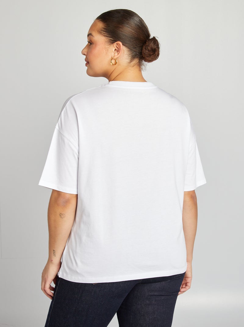 Camiseta oversize 'La Voz' BLANCO - Kiabi