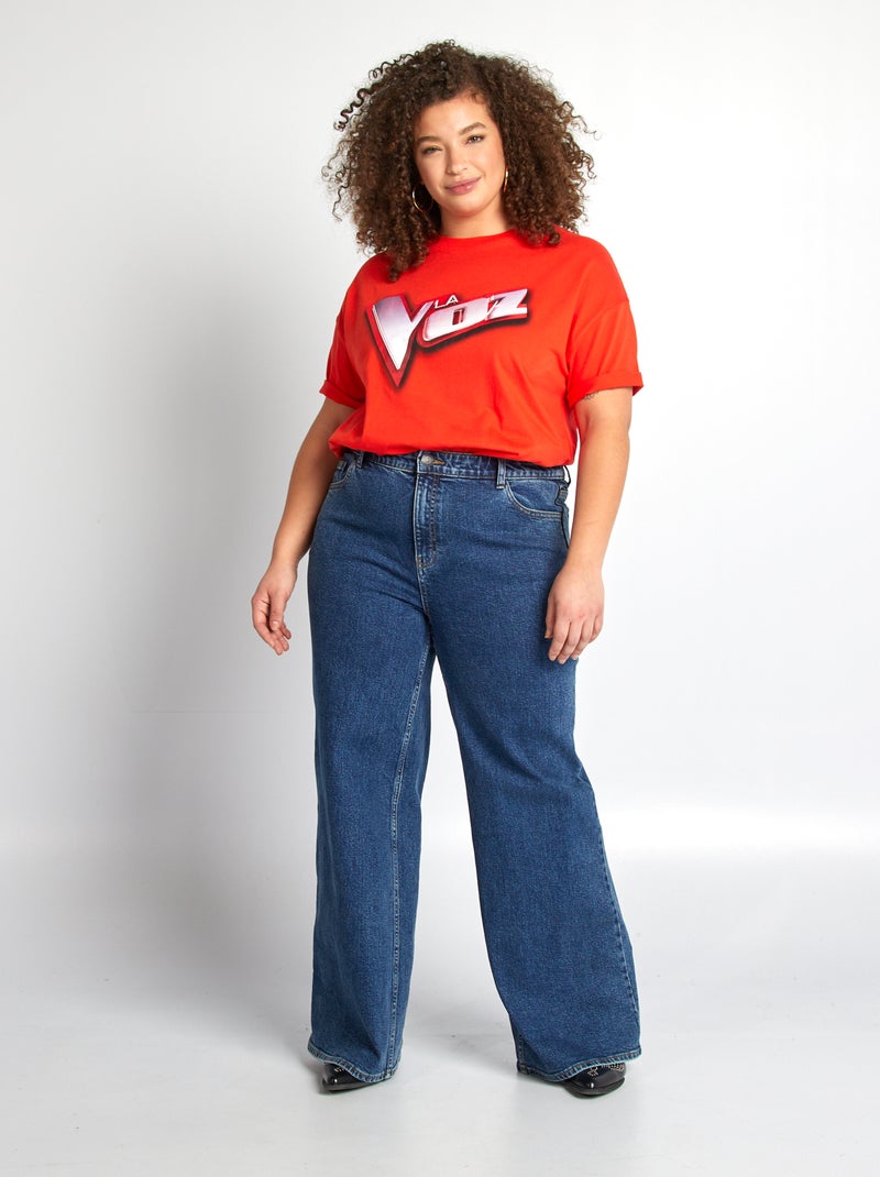 Camiseta oversize 'La Voz' BLANCO - Kiabi