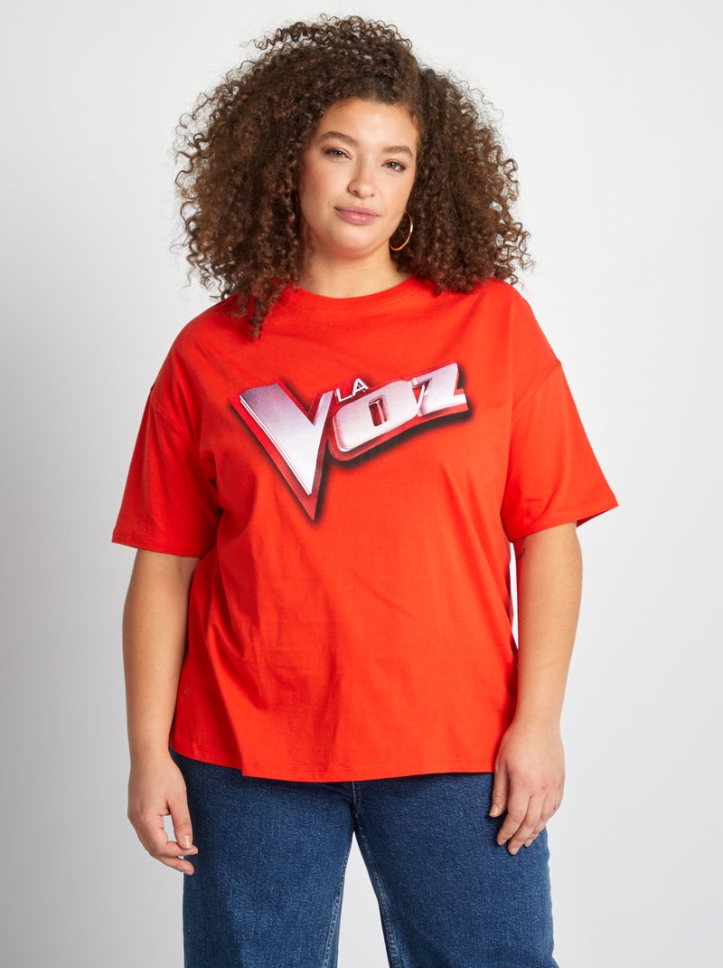 Camiseta oversize 'La Voz' BLANCO - Kiabi