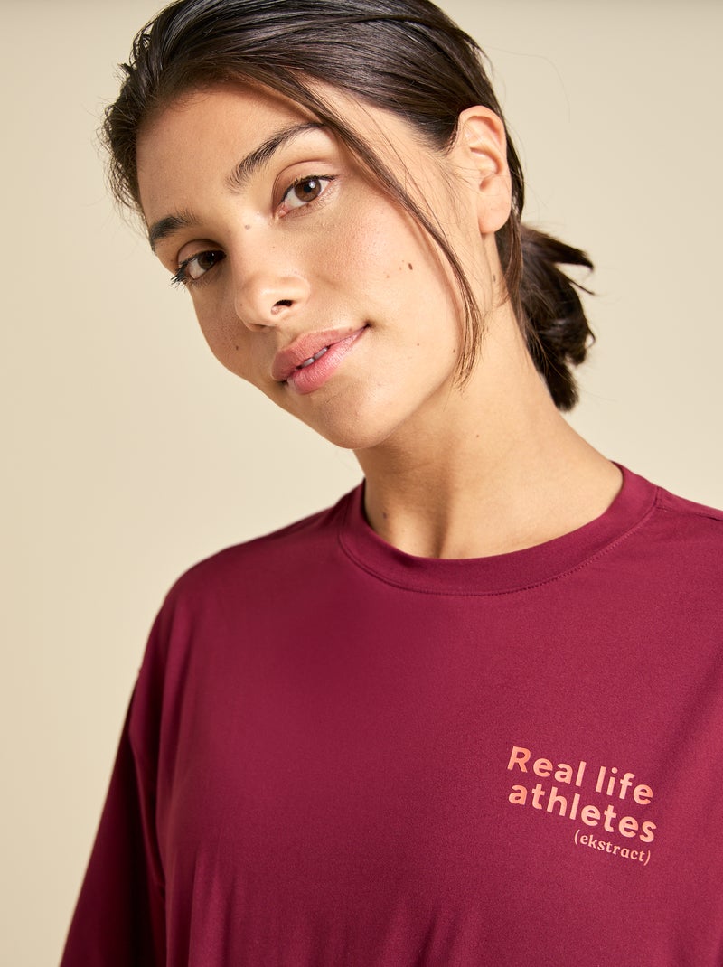 Camiseta oversize multideporte - (ekstract) Rojo - Kiabi