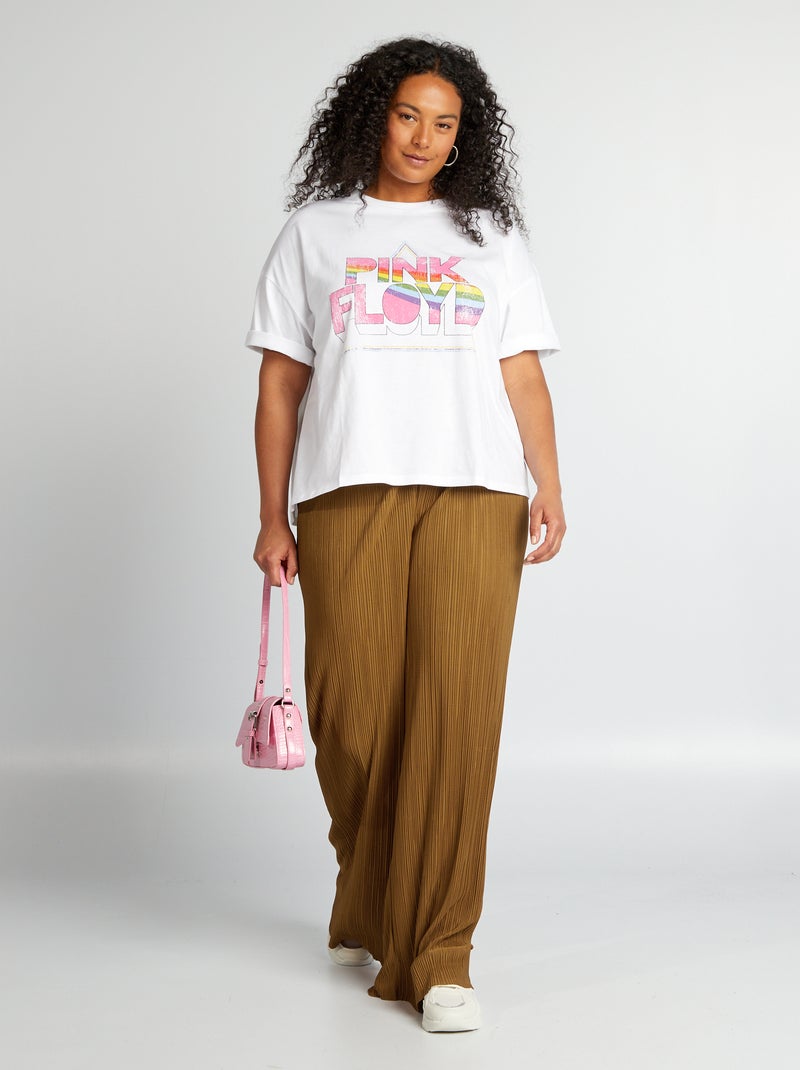 Camiseta oversize 'Pink Floyd' blanco - Kiabi