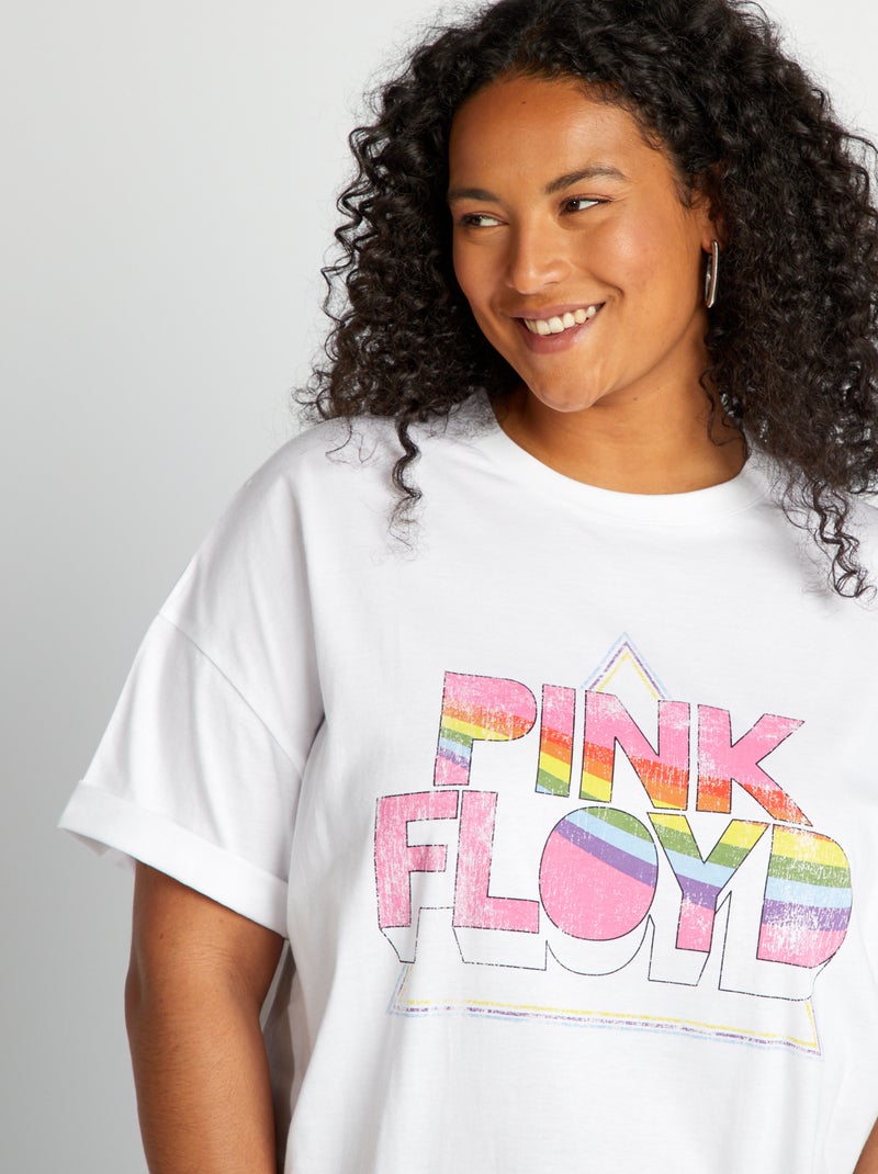 Camiseta oversize 'Pink Floyd' blanco - Kiabi