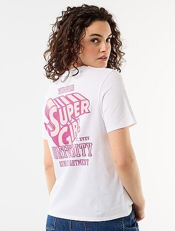 Camiseta oversize 'Supergirl' 'DC Comics' de manga corta