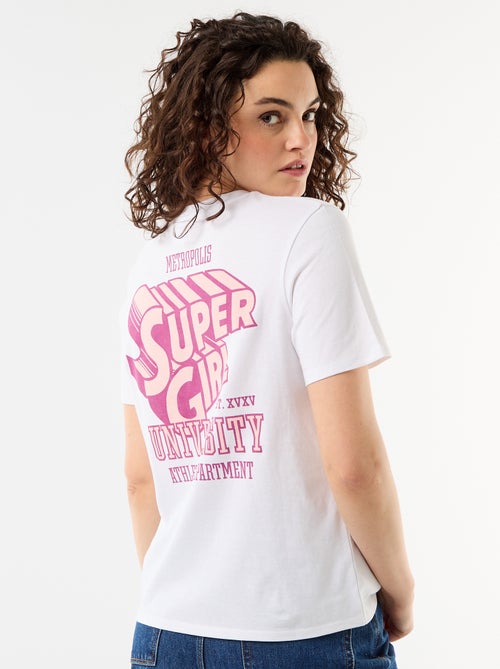 Camiseta oversize 'Supergirl' 'DC Comics' de manga corta - Kiabi
