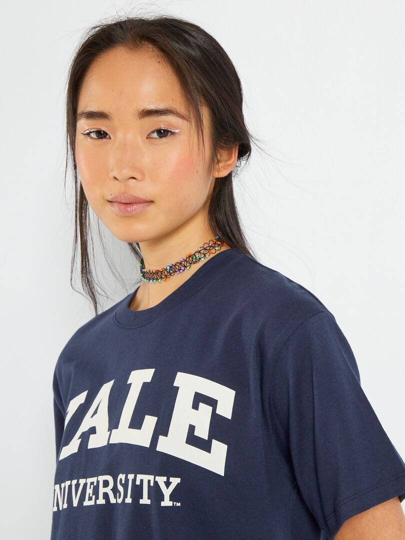 Camiseta oversize 'Yale University' AZUL - Kiabi